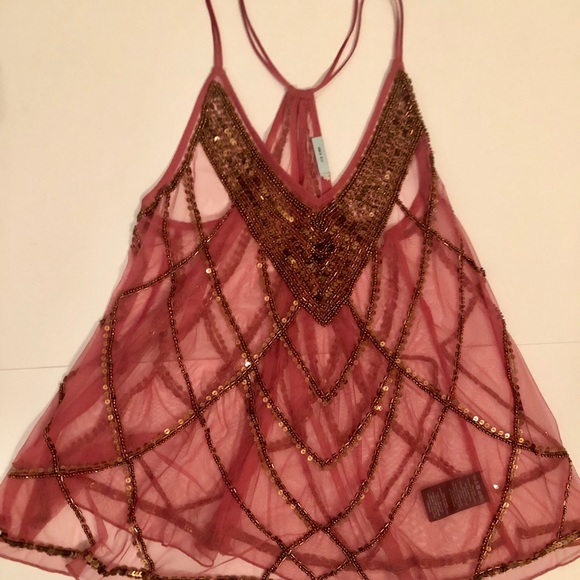 Kimchi Blue (from Urban Outfitters) Beaded Top - Picture 1 of 4